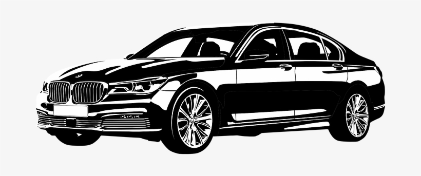 Bmw Seventh Series New Vip Car Expensive C - Bmw Logo Black And White, transparent png