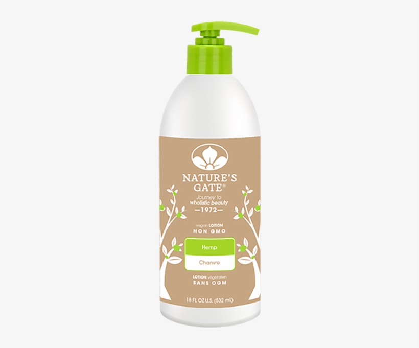 Natures Gate Hemp Lotion Bottle-18 Oz - Nature's Gate - Vegan Lotion Fragrance Free - 18 Oz., transparent png