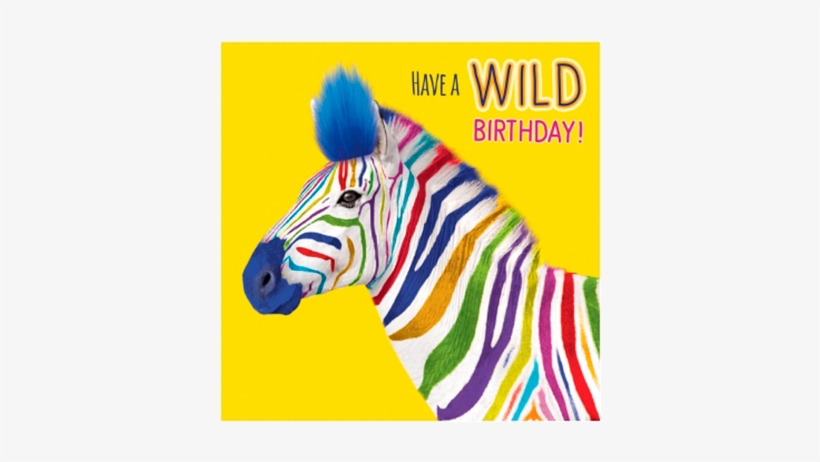 Birthday Funky Quirky Unusual Modern Cool Card Cards - Zebra, transparent png