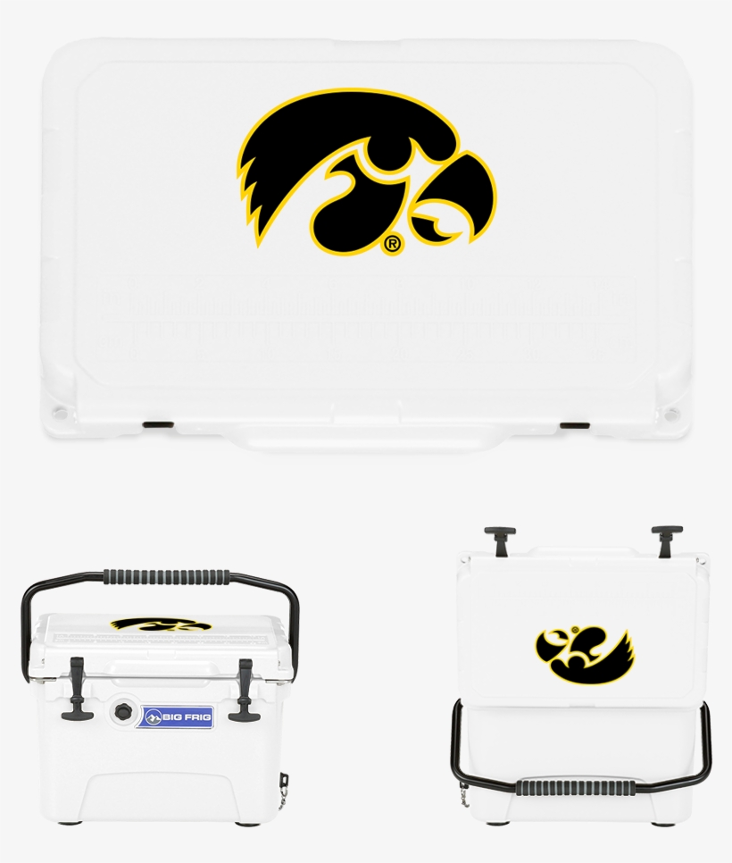 Iowa Hawkeyes Tigerhawk Cooler - Big Frig Denali 20 Qt Cooler - White, transparent png