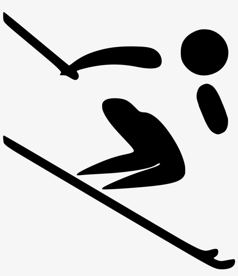 File - Alpine Skiing - Paralympic Pictogram - Svg - Alpine Skiing, transparent png