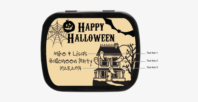 Happy Halloween Personalized Mint Tins - Stamps By Impression Haunted House Rubber Stamp, transparent png