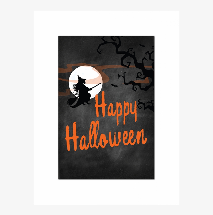 Happy Halloween-witch And Spooky Moon - Halloween, transparent png