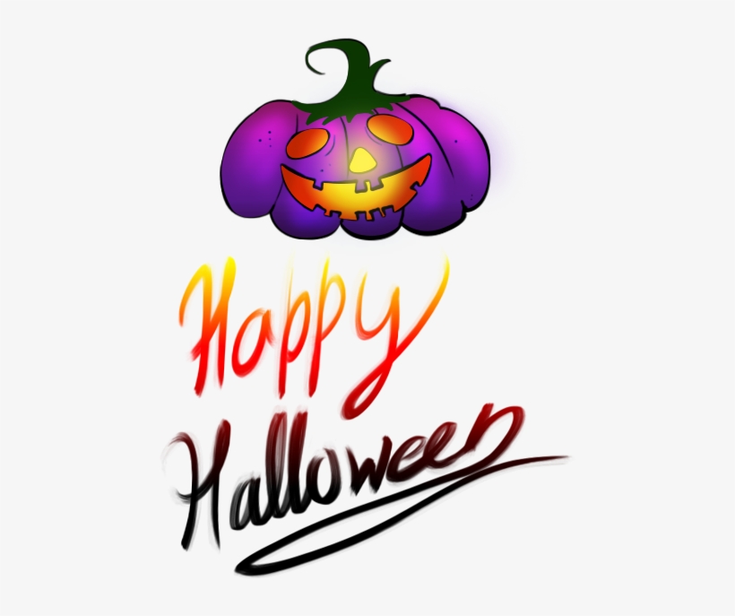 This Is Free Purple Pumpkin Happy Halloween Png Image - Halloween, transparent png