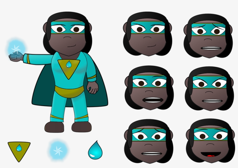 Superhero Hero Girl - Water Girl Clipart Superhero, transparent png