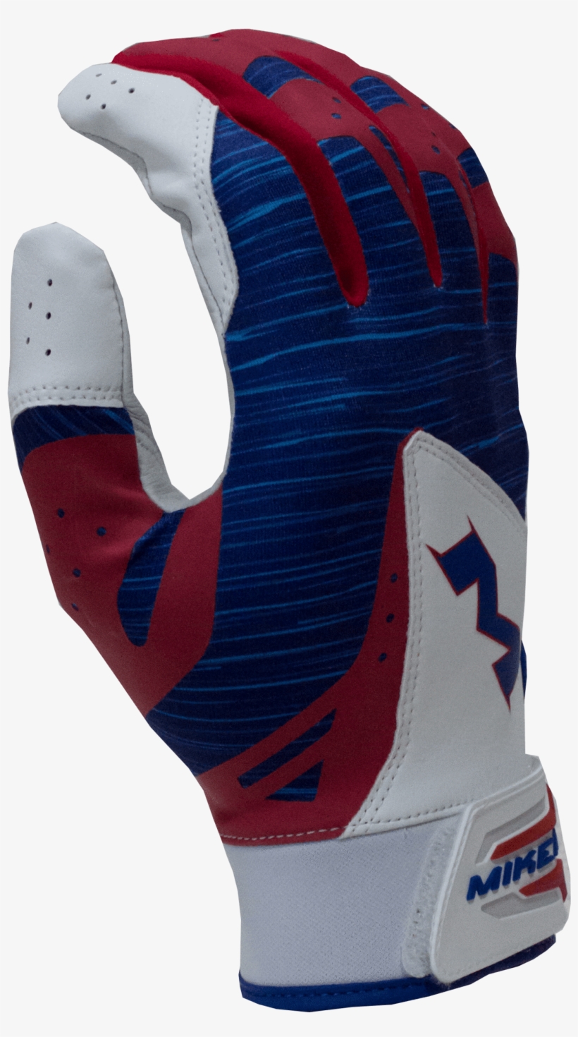 2018 Miken Pro Red White And Blue Batting Gloves Baseball & Softball