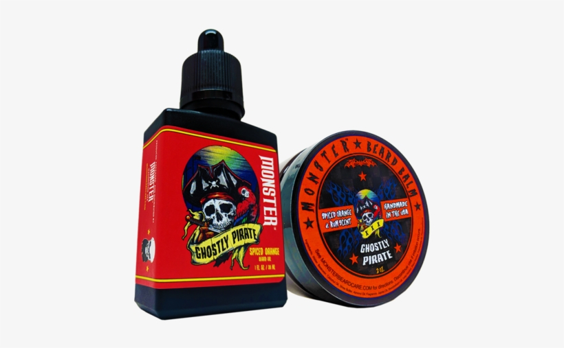 Ghostly Pirate Beard Oil And Beard Balm Combo By Monster - Beard, transparent png