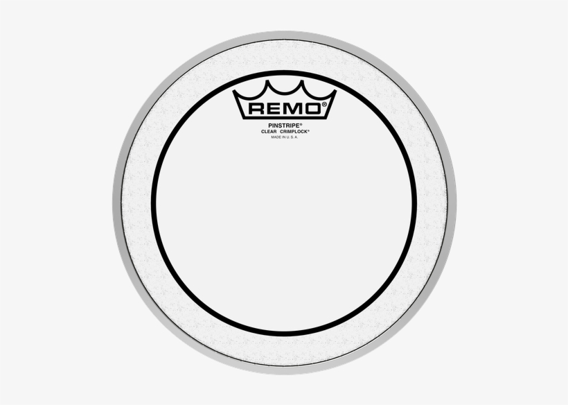 Pinstripe® Clear Crimplock® Tenor Drumhead, 8" - Remo Pinstripe Clear, transparent png