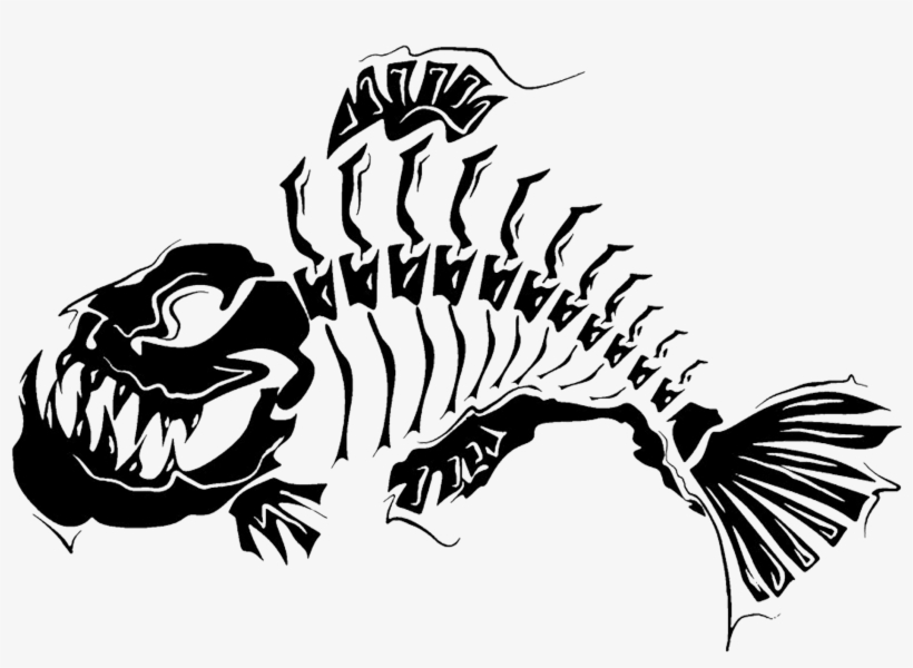 Tattoo Skeleton Fish Bone Clip Art - Tattoo Esqueleto De Peixe, transparent png