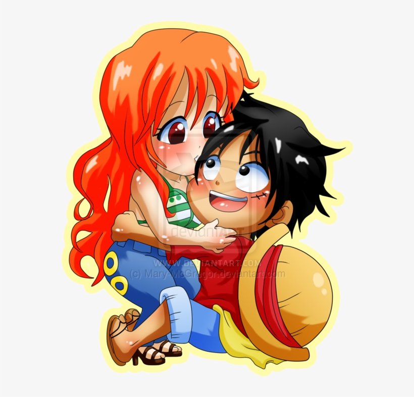 Kawaii Anime Images Namixluffy Hd Wallpaper And Background - De Nami Y Luffy, transparent png