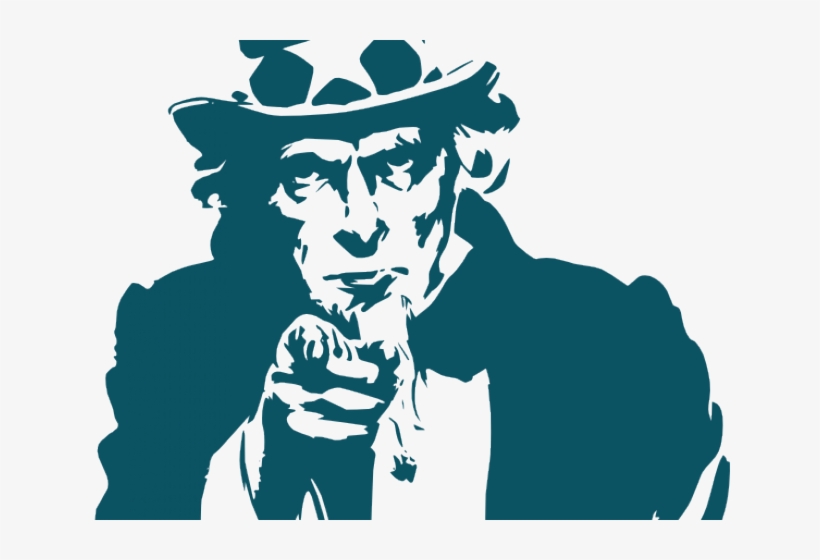 Uncle Sam Clipart I Want You - Uncle Sam Stencil Art, transparent png
