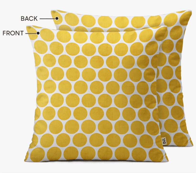 Dailyobjects Yellow Polka Dots 18" Cushion Cover Buy - Gear Gripz Non-slip Grip Tape - Dime Pattern (black), transparent png