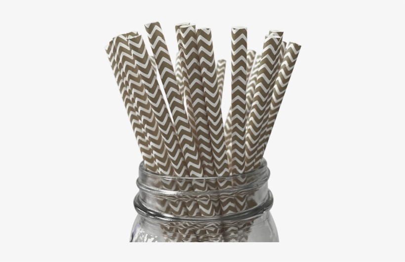 Gold Chevron Striped 25pc Paper Straws - Blue, transparent png