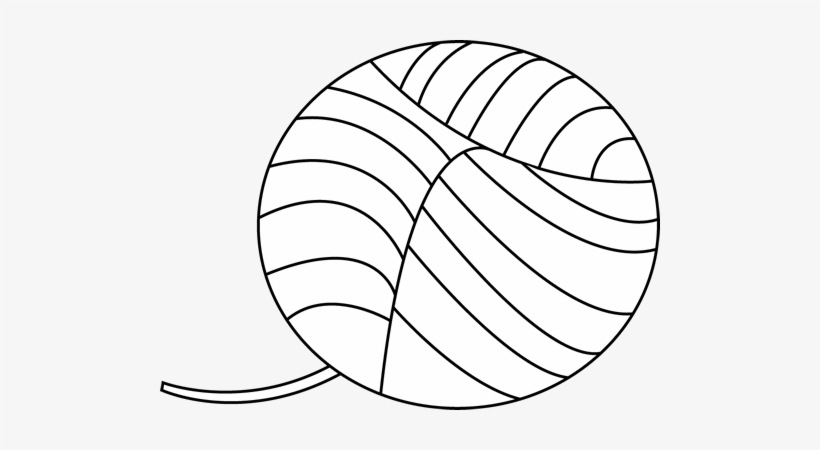Clipart Info - Black In White Yarn Clipart, transparent png