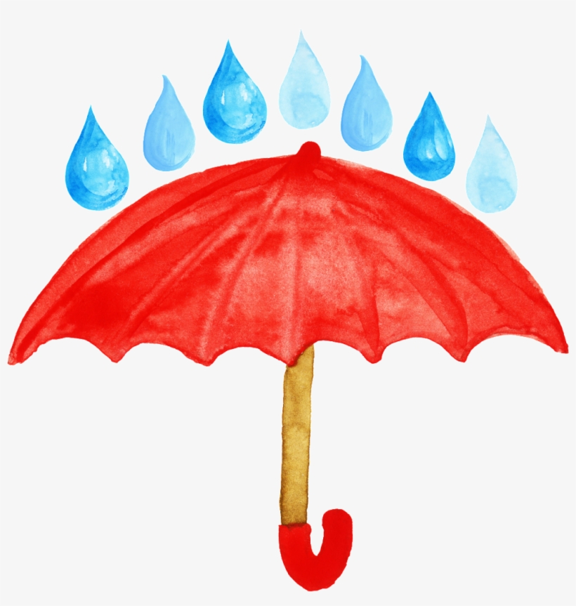 Hand Painted Rainy Day Umbrella Png Transparent - Portable Network Graphics, transparent png