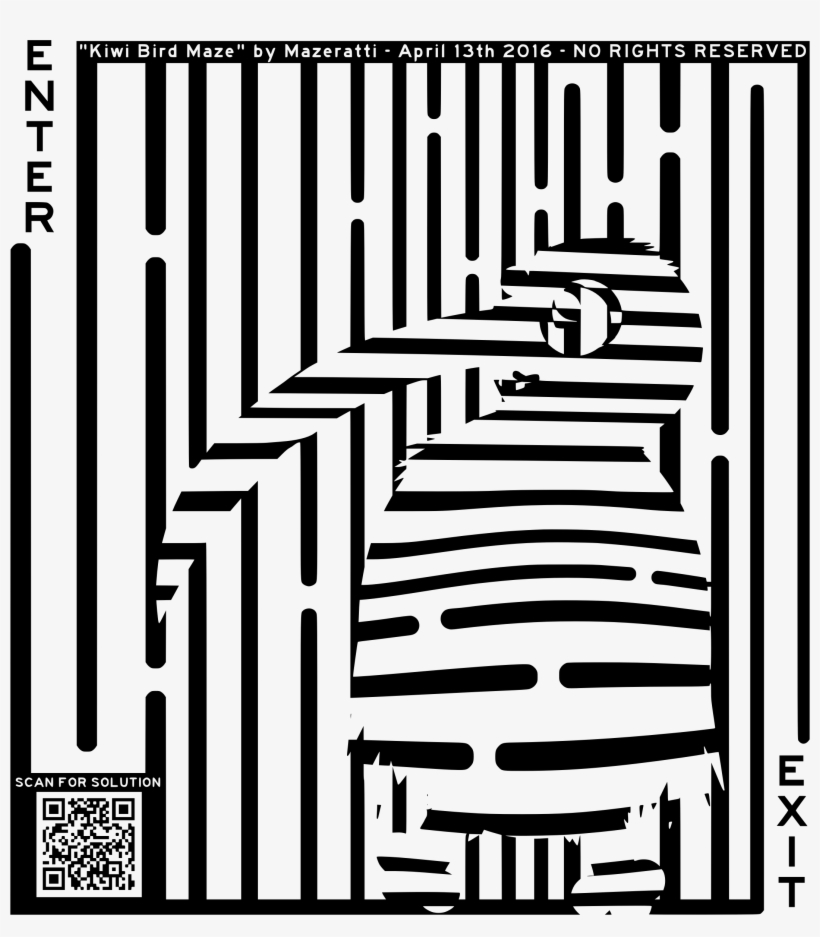 This Free Icons Png Design Of Kiwi Bird Maze, transparent png