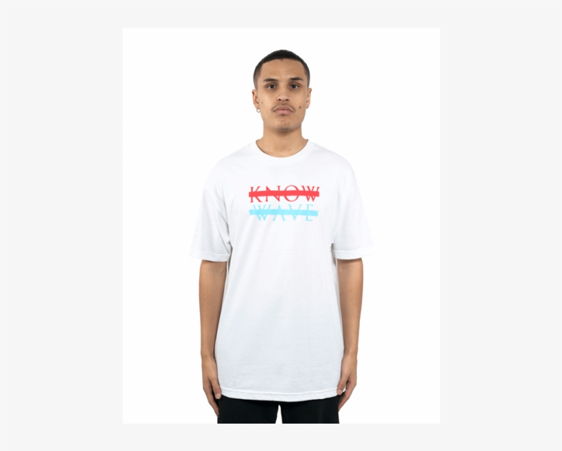 Know Wave Wavelength Halftone T-shirt Red/blue - Blue, transparent png