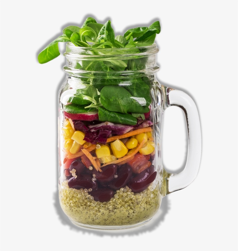 Homemade Vegetable Salad In A Glass Jar Pr594b5 - Salad, transparent png