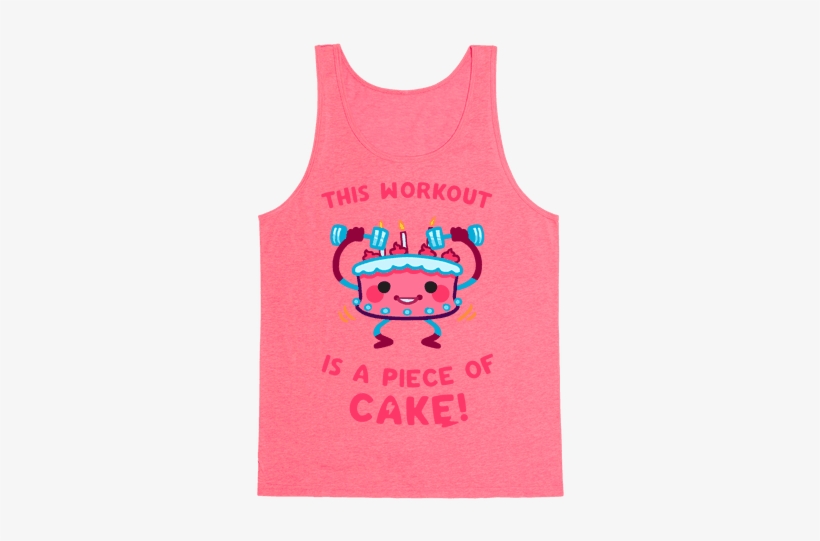 This Workout Is A Piece Of Cake Tank Top - One Piece Camiseta Chico Wanted Luffy L, transparent png