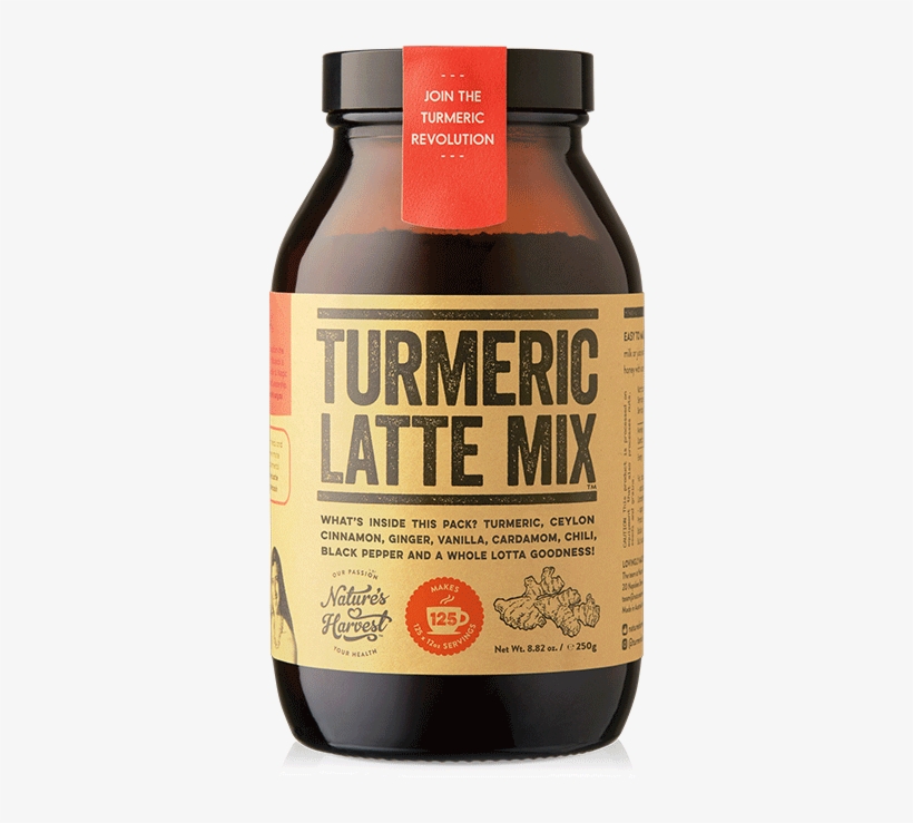 Natures Harvest Turmeric Latte Mix 70g, transparent png