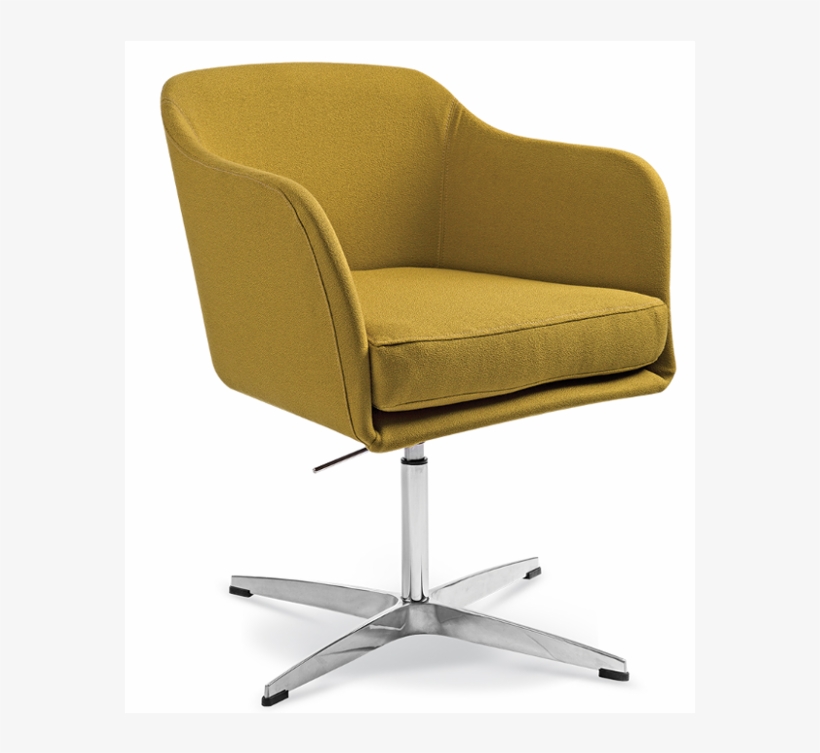 Lobby Armchair Four Prong Aluminium Upholstered - Chair, transparent png