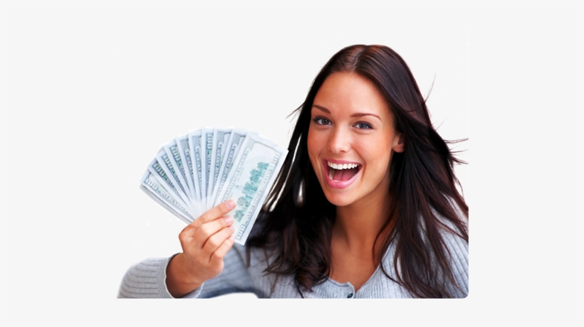 Qızlara Nə Qədər Pul Xərcləməli - Woman Holding Money, transparent png