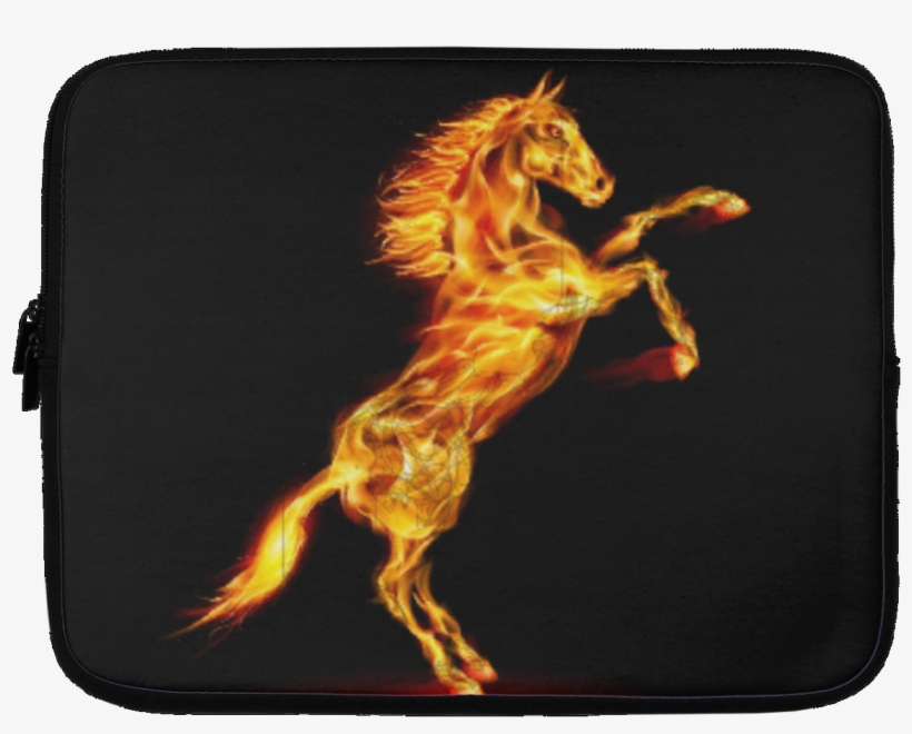 Running Horse Fire Laptop Cover Customcat - Horse Fire, transparent png