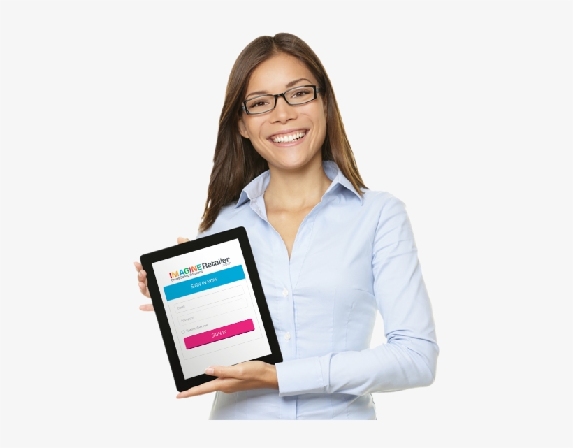 Get Started - Women With Ipad Png, transparent png