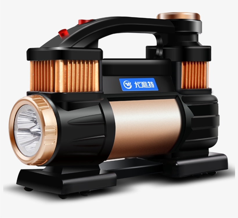 Yulite Car Air Pump Double Cylinder Tire Electric Car - Air Pump, transparent png