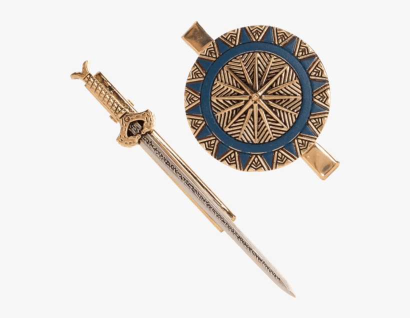 Wonder Woman Sword And Shield Hair Clip Set - Wonder Woman Sword And Shield, transparent png