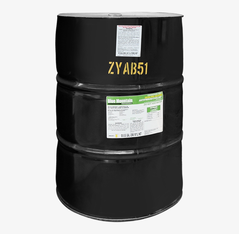 Blue Mountain Conv Green 50/50 Coolant/a-f 55 Gal / - Label, transparent png