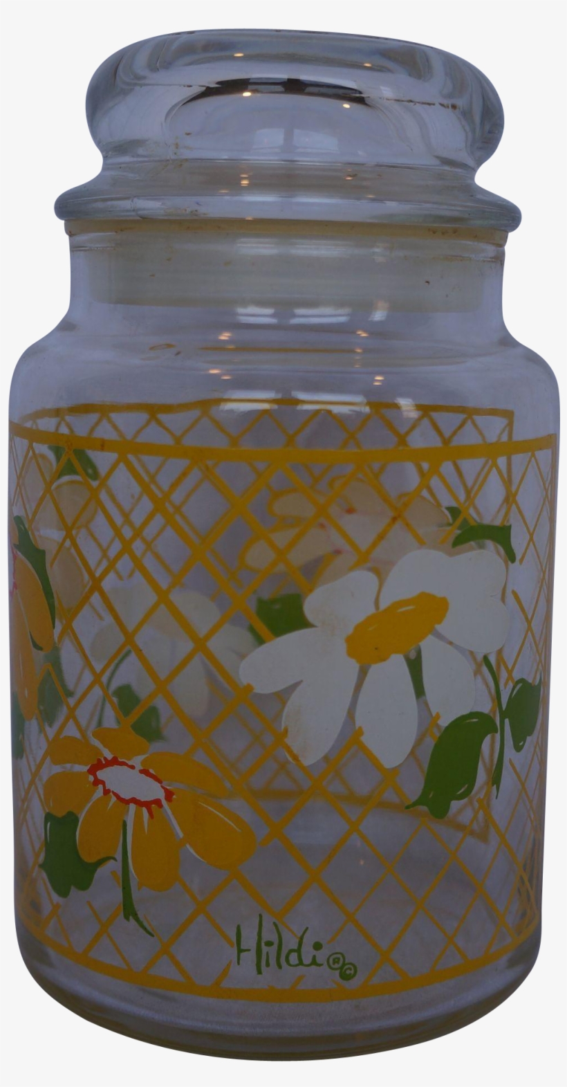 Hildi Daisies Glass Canister Apothecary Jar Anchor - Glass, transparent png
