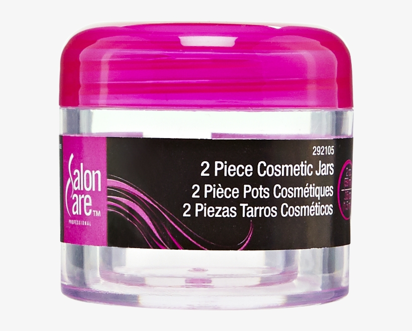 Salon Care Clear Cosmetic Jars, transparent png