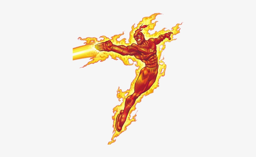 Human Torch Menschliche Fackel, Comic Hefte, Die Fantastischen - Fantastic Four Human Torch Cartoon, transparent png