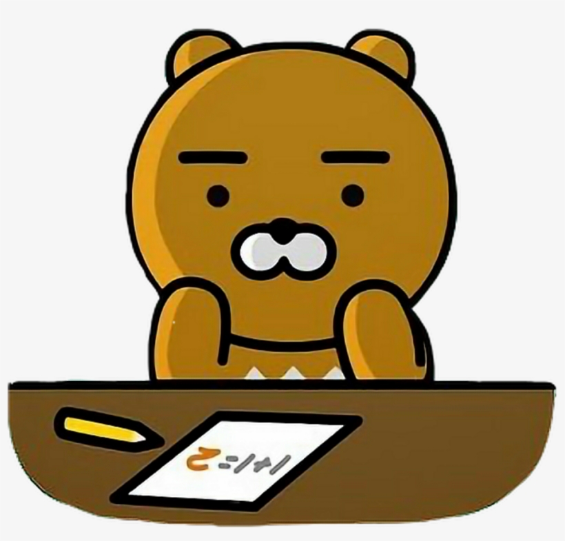 Ryan Bear Kakaofriends Kakao Cute Kawaii Bts - Kakao Friends Ryan Mouse Pad, transparent png