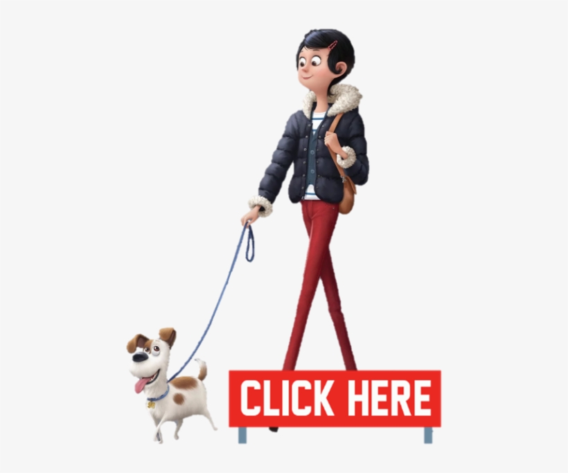 Person Walking Dog Png - Secret Life Of Pets Katie Png, transparent png