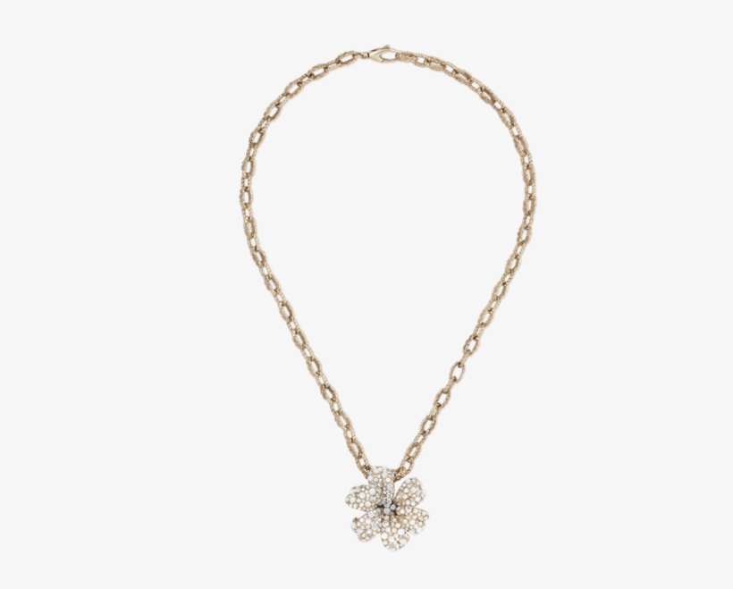 Flora Necklace In 18kt White Gold, Diamonds, Mother - Circle Pendant White Gold, transparent png