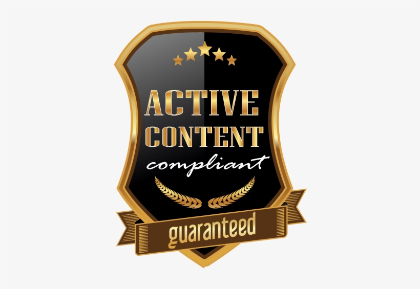 Active Content Ebay Store Design Compliant Guaranteed Badge 539x567