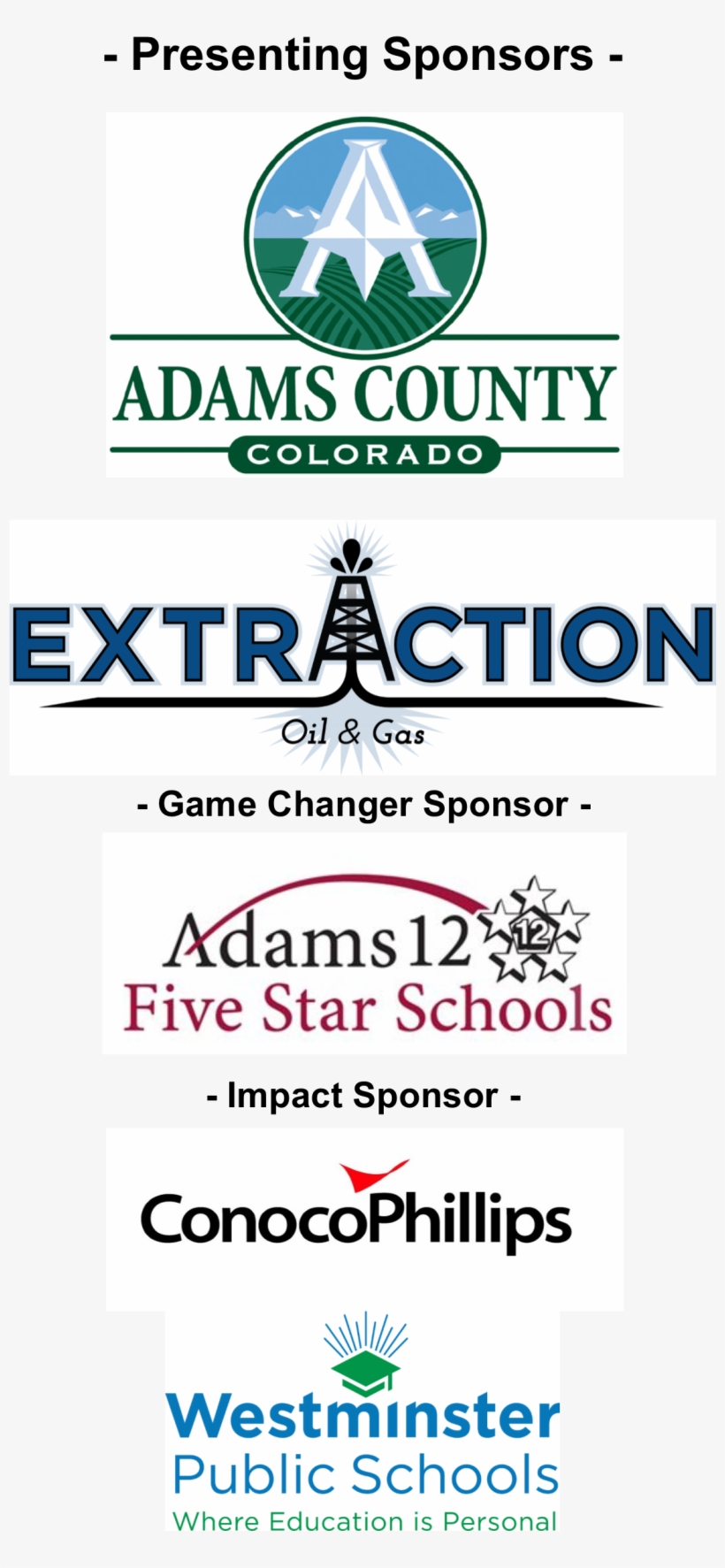 Presenting And Sponsor Logos Catalyst 2017 For Email - Adams County, Colorado, transparent png