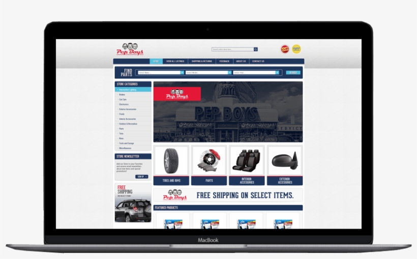 Pep Boys Custom Ebay Store Design - Ebay Store Responsive Design, transparent png