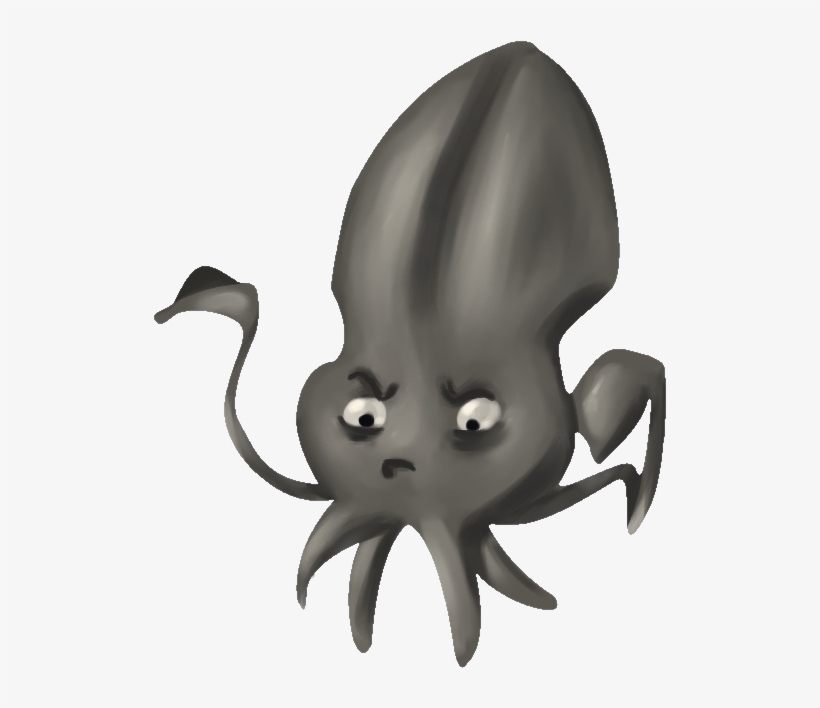 Forgetful Squid - Cartoon, transparent png
