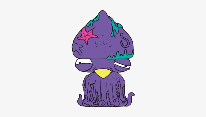 Squished Squid 1 - Squid, transparent png