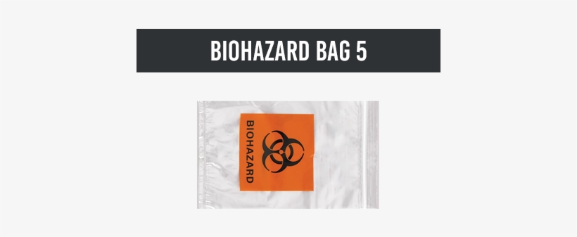 Bag With Biohazard Markings - Medegen Medical Products, Llc Biohazard Bag, 2 Ml,, transparent png