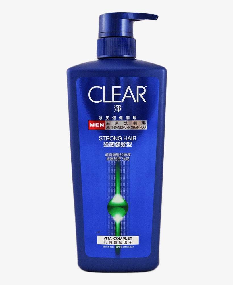 Clear Men Strong Hair Anti Dandruff Shampoo Anti Dandruff - Clear Shampoo Bottle Png, transparent png