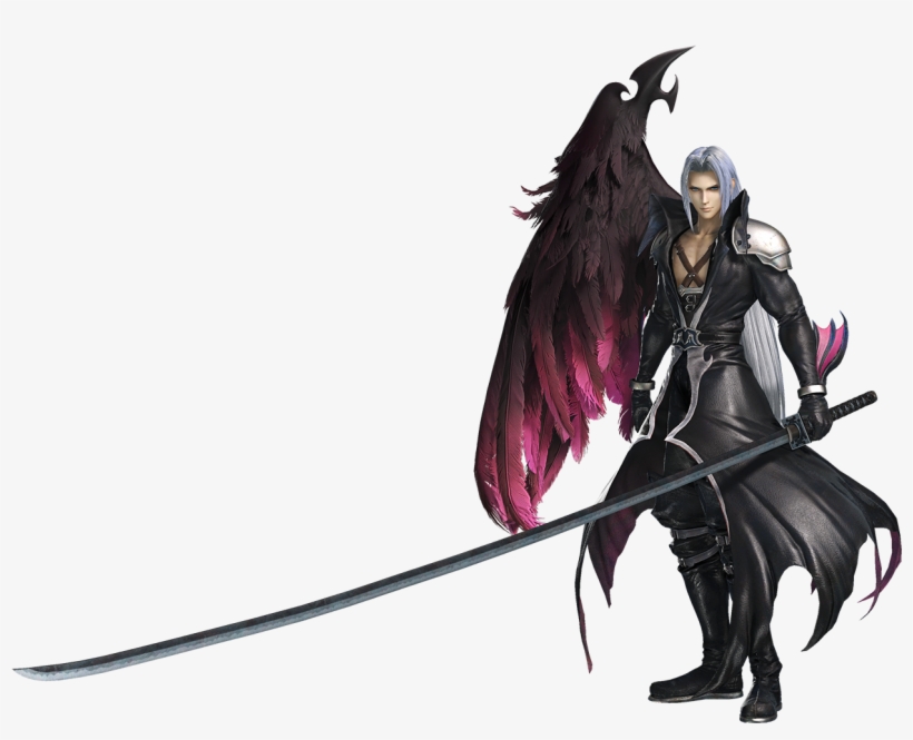 Dff2015 Sephiroth Angel B - Dissidia Nt Sephiroth One Winged Angel, transparent png