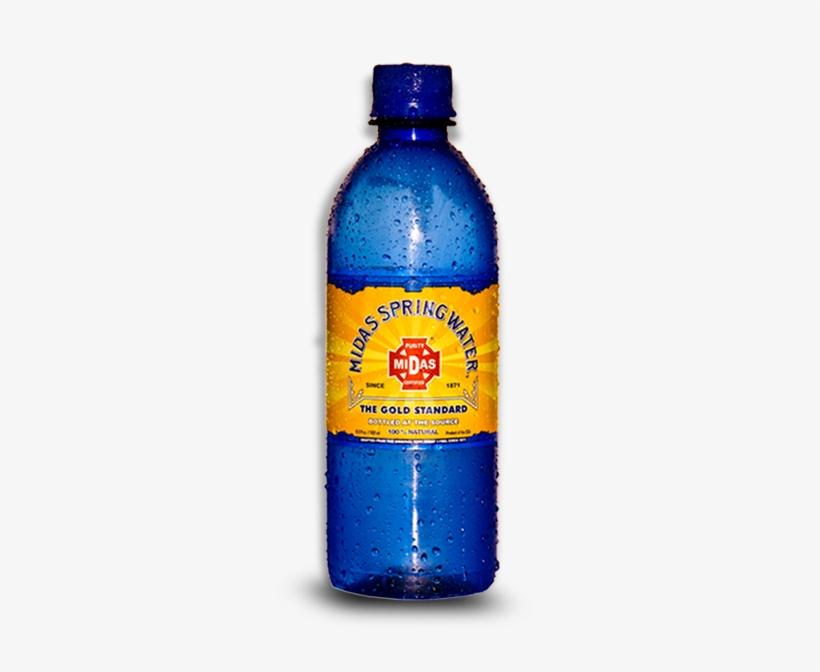 Midas Spring Water Bottle - Bottle, transparent png
