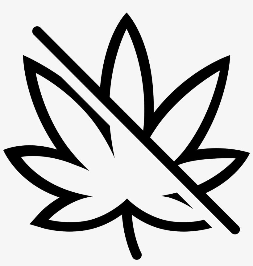This Icon Is Depicting The Leaf Of A Marijuana Plant - No Drugs Png, transparent png