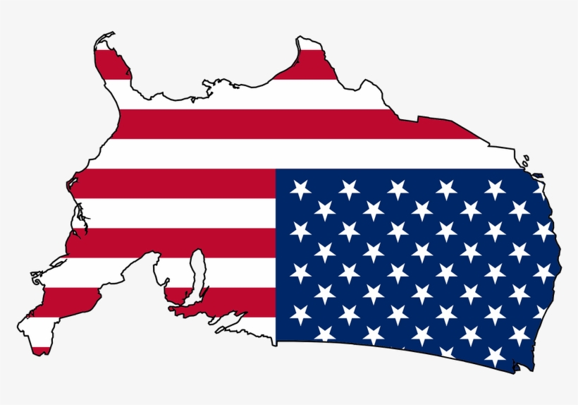 United States Flag Map And Travel Information - United States Flag Country, transparent png