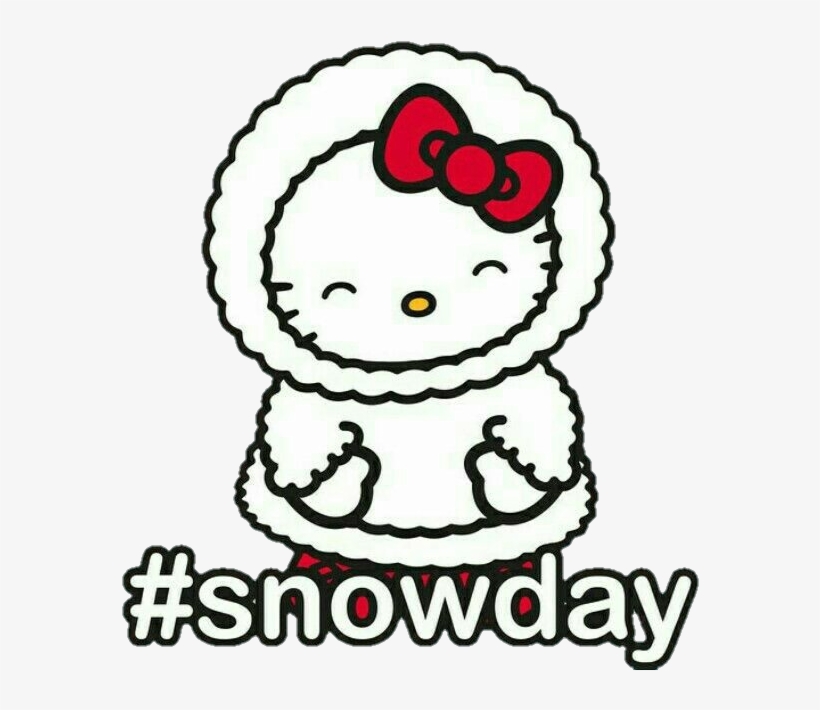 Hellokitty Kawaii Kitty Winter Invierno Snowday Snow - Hello Kitty, transparent png