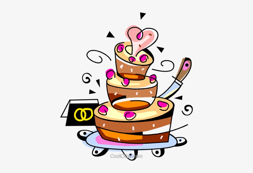 Wedding Cake Royalty Free Vector Clip Art Illustration, transparent png